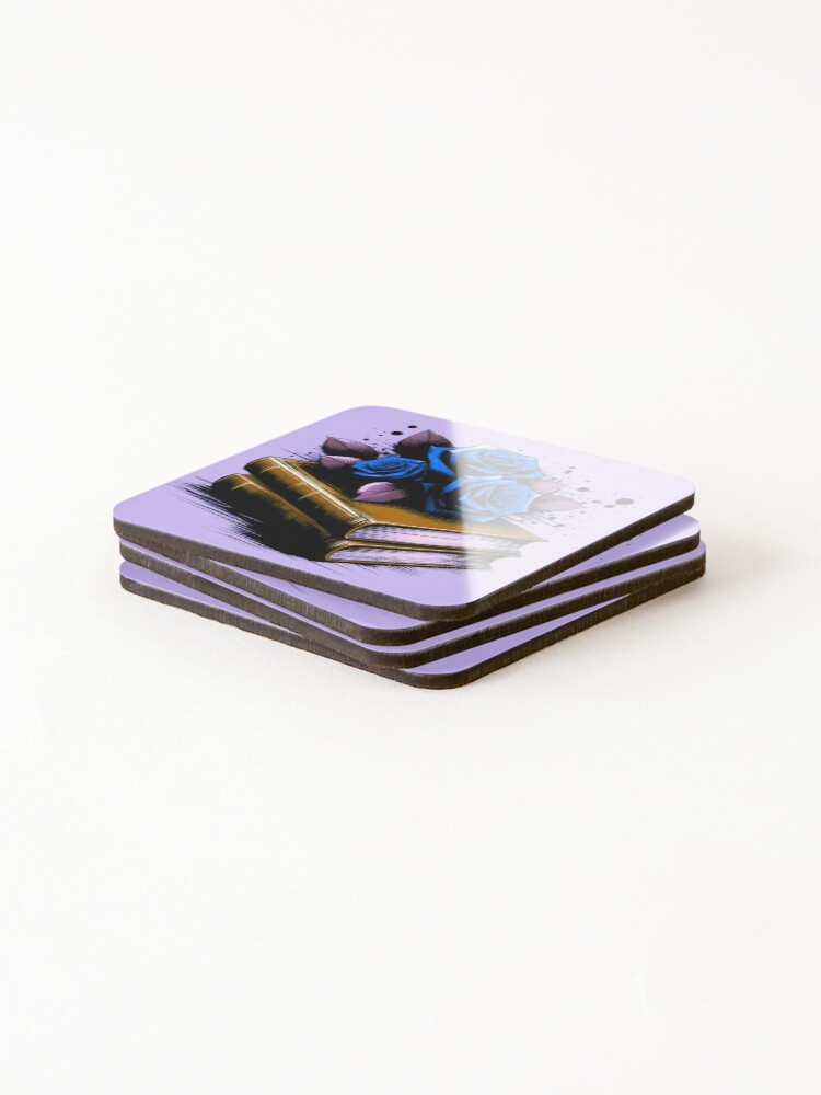 Thumbnail 4 of 5, Coasters (Set of 4), Bookstack  designed and sold by GraphicsClub.