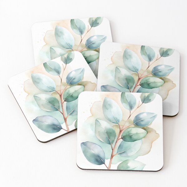 Item preview, Watercolor Eucalyptus Leaves Botanical Art Print designed and sold by Decor Dreams Prints.