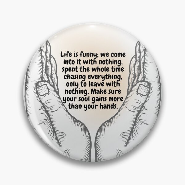 Item preview, Hands of Reflection – Soul Over Possessions Quote Sticker designed and sold by Cosmic-Meadows.
