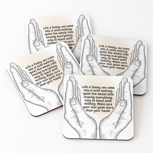 Item preview, Hands of Reflection – Soul Over Possessions Quote Sticker designed and sold by Cosmic-Meadows.