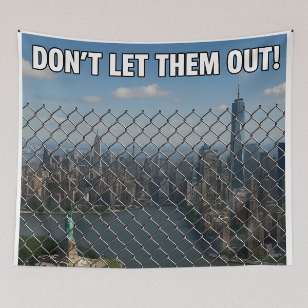 Item preview, "Don't Let Them Out! – NYC Behind the Fence" designed and sold by NCLaserDesigns.