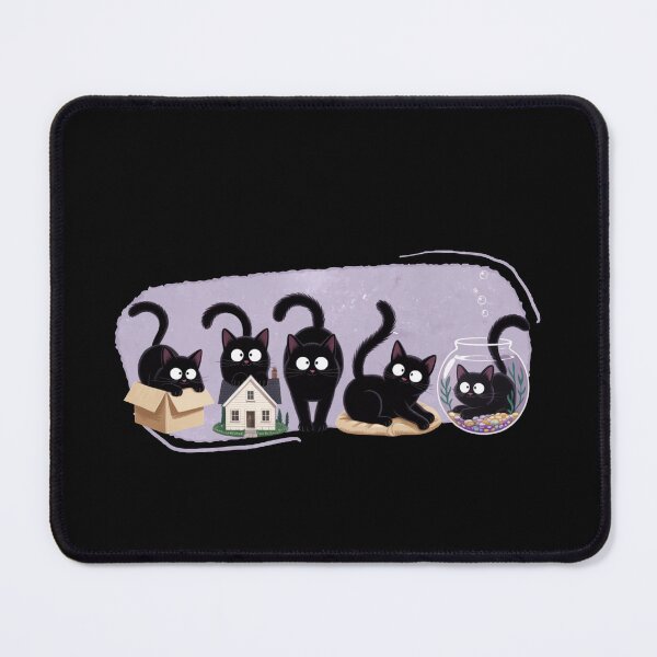 Item preview, Five Black Cat Moods designed and sold by theartfulaspie.