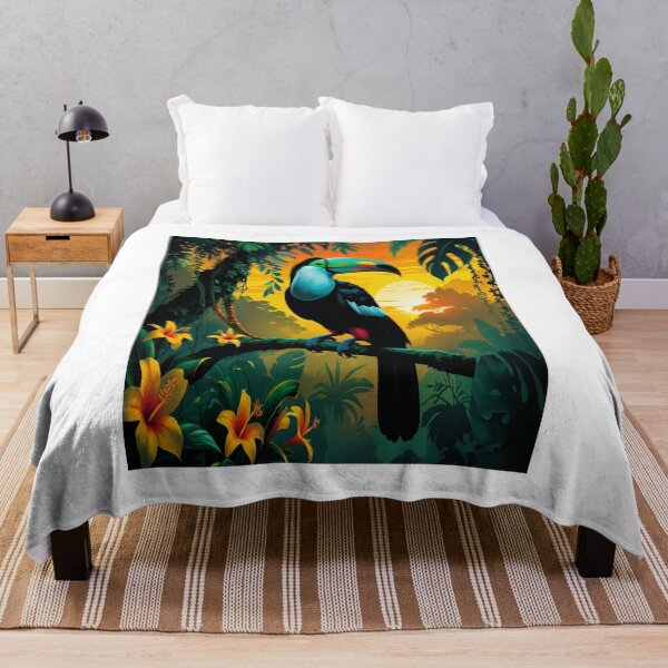 Item preview, Toucan Silhouette Tropical Rainforest Sunset Paradise designed and sold by Max Store.