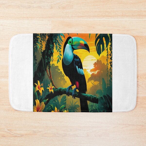 Item preview, Toucan Silhouette Tropical Rainforest Sunset Paradise designed and sold by Max Store.