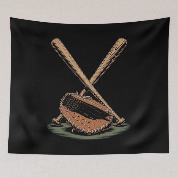 Item preview, Crossed Baseball Bats and Glove designed and sold by SignumShop.