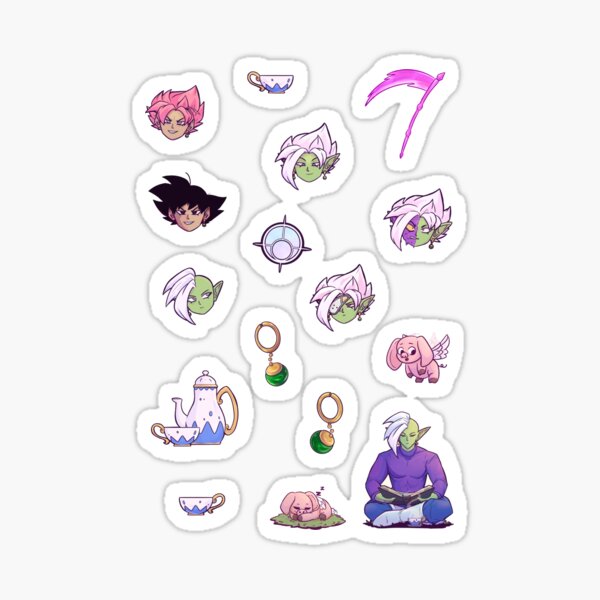 Item preview, Zamasu & Goku Black Sticker Pack (Large size recommended) designed and sold by Izabowl.