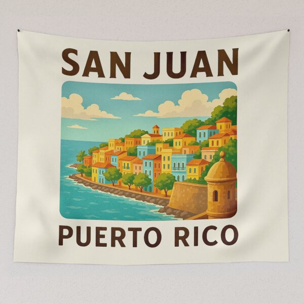Item preview, San Juan, Puerto Rico - Colorful Old Town designed and sold by Myra365Art.