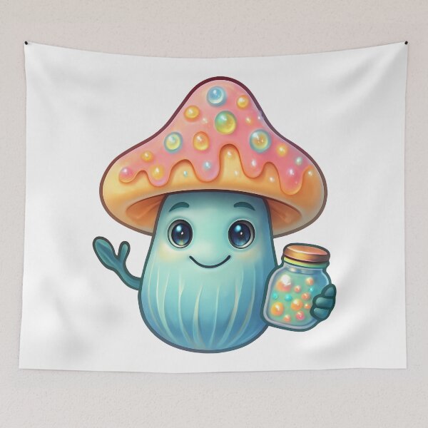 Item preview, Clown Mushroom Friend Kawaii Pastel Fungus Character designed and sold by zoughlal.