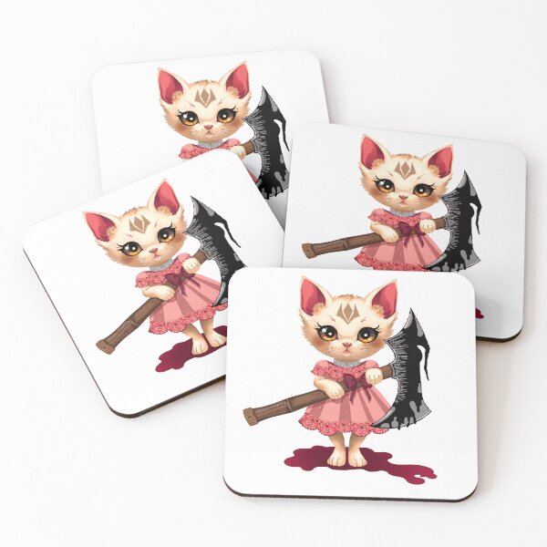 Item preview, Dark Humor Cat with Axe in Blood Pool designed and sold by Shape & Words.
