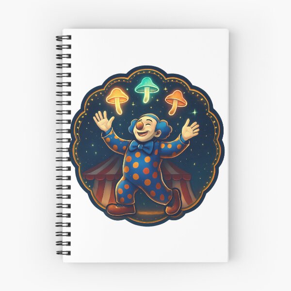 Item preview, Clown Mushroom Friend Circus Juggling Whimsical Fantasy designed and sold by zoughlal.