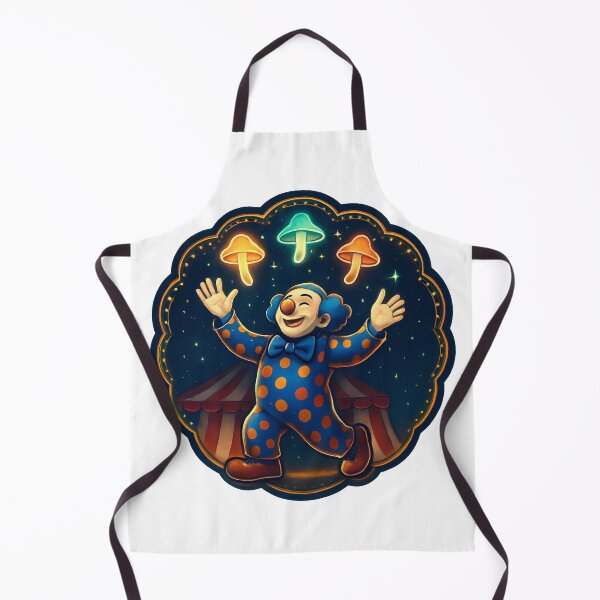 Item preview, Clown Mushroom Friend Circus Juggling Whimsical Fantasy designed and sold by zoughlal.