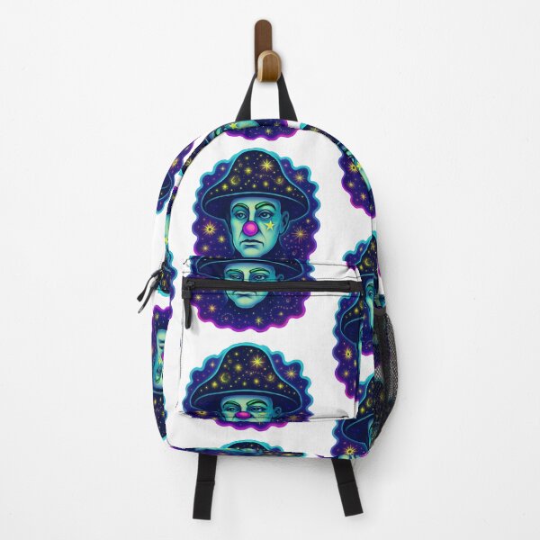 Item preview, Clown Mushroom Friend Space Circus Psychedelic Galaxy Portrait designed and sold by zoughlal.