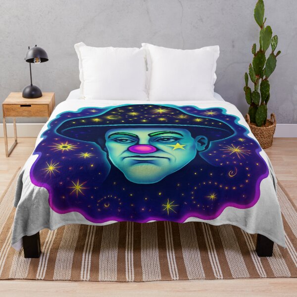 Item preview, Clown Mushroom Friend Space Circus Psychedelic Galaxy Portrait designed and sold by zoughlal.