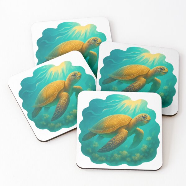 Item preview, Honokeana Honu Hawaiian Green Sea Turtle Watercolor Ocean designed and sold by zoughlal.
