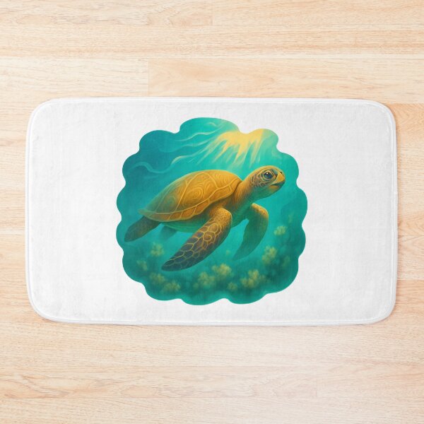 Item preview, Honokeana Honu Hawaiian Green Sea Turtle Watercolor Ocean designed and sold by zoughlal.