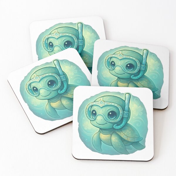 Item preview, Honokeana Honu Kawaii Baby Sea Turtle Snorkel Chibi designed and sold by zoughlal.
