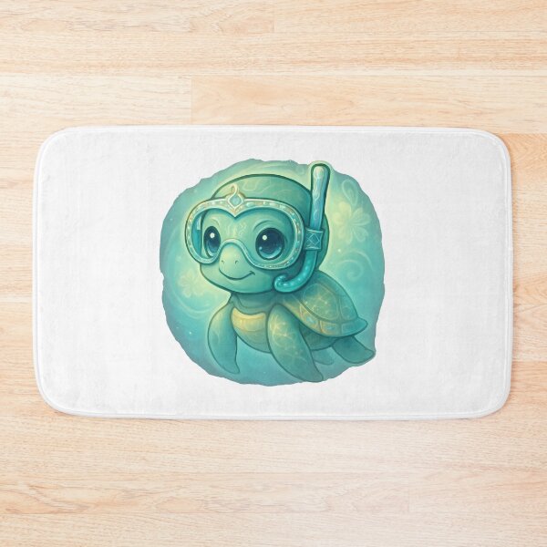 Item preview, Honokeana Honu Kawaii Baby Sea Turtle Snorkel Chibi designed and sold by zoughlal.