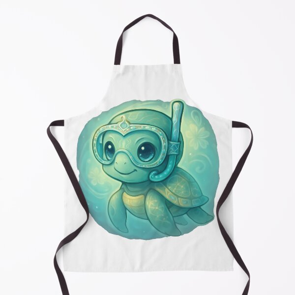 Item preview, Honokeana Honu Kawaii Baby Sea Turtle Snorkel Chibi designed and sold by zoughlal.