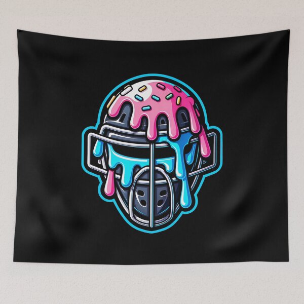 Item preview, Baseball Catcher Mask Ice Cream Dripping Design Baseball fan T-Shirt designed and sold by malek24.