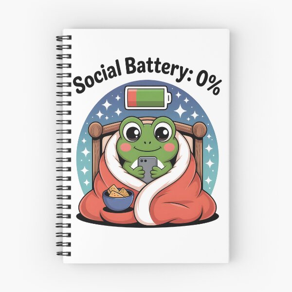 Item preview, Social Battery 0 – Funny Frog Introvert  designed and sold by al21ex.
