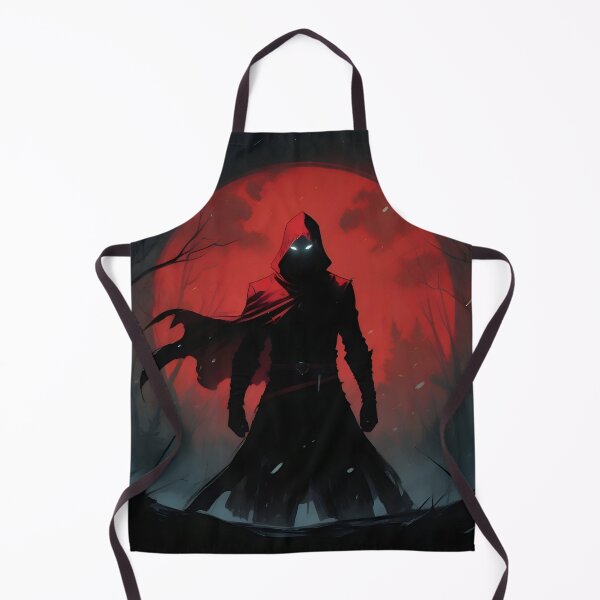 Item preview, Dark Hooded Figure Red Moon Fantasy Art designed and sold by A L O N E.
