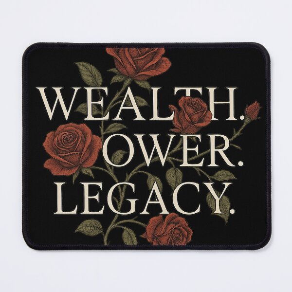 Item preview, Wealth Power Legacy – Elegant Rose Typography Design designed and sold by dionisoldschool .