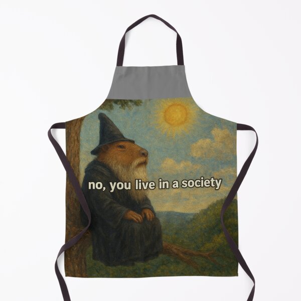 Item preview, Capybara Wizard – “No, you live in a society” designed and sold by Capybarastore_77.