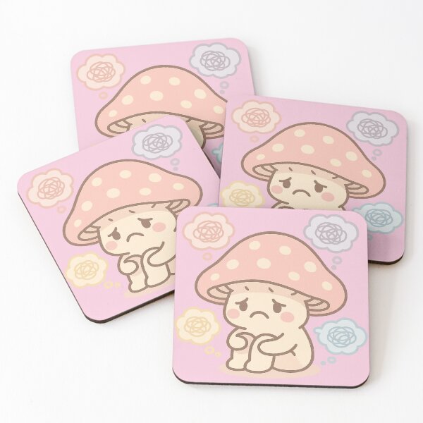 Item preview, Overthinking Mushroom in Soft Sad Mode designed and sold by fadilow.