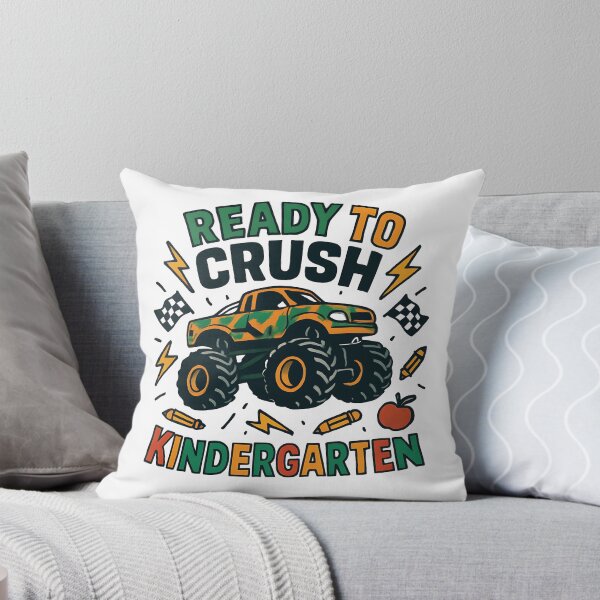 Item preview, I'm Ready to Crush Kindergarten Monster Truck Boys Back to School designed and sold by tmerchtrends.