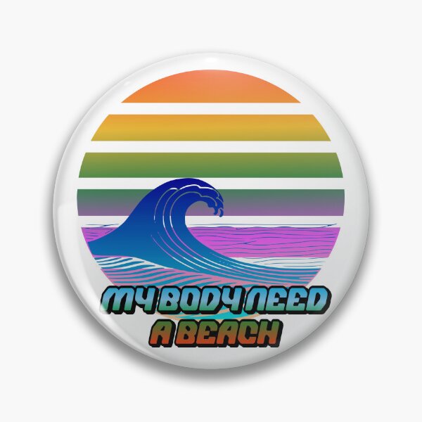 Item preview, My Body Need a Beach - Blue and Pink designed and sold by LKozerski.