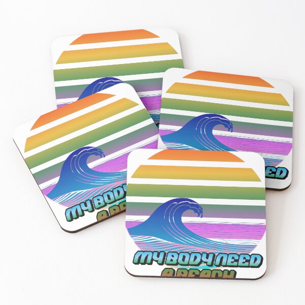 Item preview, My Body Need a Beach - Blue and Pink designed and sold by LKozerski.