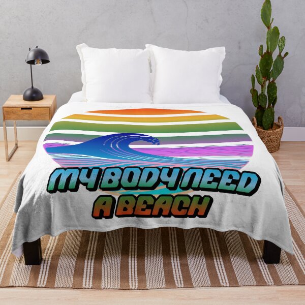 Item preview, My Body Need a Beach - Blue and Pink designed and sold by LKozerski.