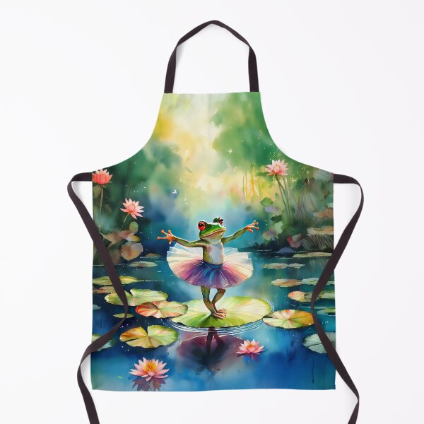 Item preview, A frog ballerina dancing on a lotus leaf in a pond designed and sold by OEKAKIYASAN.