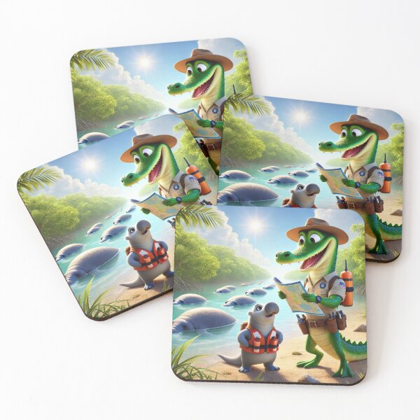 Item preview, Croaky saves the Manatees designed and sold by CroakysCorner.