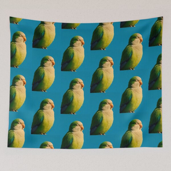 Item preview, Serene Green Parrot: Basking in Blue Sky Tranquility designed and sold by Alan Javier Cordoba Espinosa.