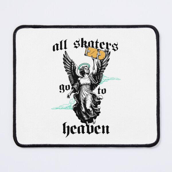 Item preview, All Skaters Go To Heaven Gothic Angel Skateboard Streetwear designed and sold by sXe-art.