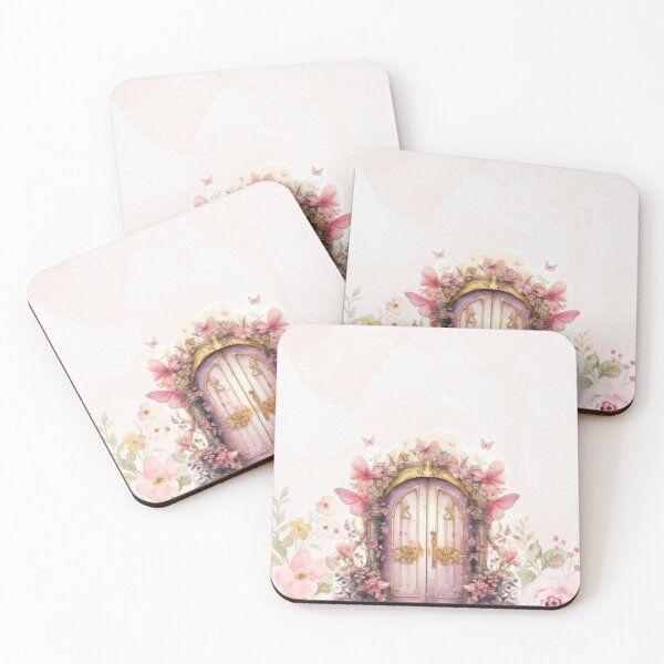 Item preview, Pastel purple door with gold accents – flower and butterfly design designed and sold by Anna2492.