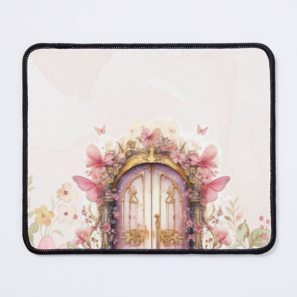 Item preview, Pastel purple door with gold accents – flower and butterfly design designed and sold by Anna2492.