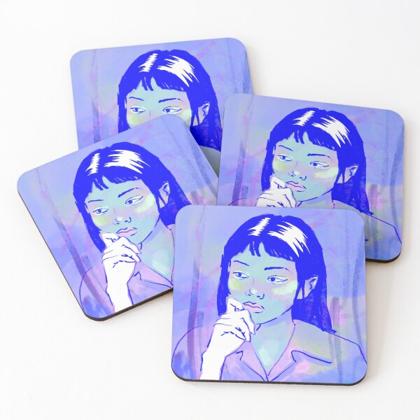 Item preview, "Soft Pastel Dreams – Textured Asiatic Girl Portrait Art" designed and sold by MilkaMillyBoo.