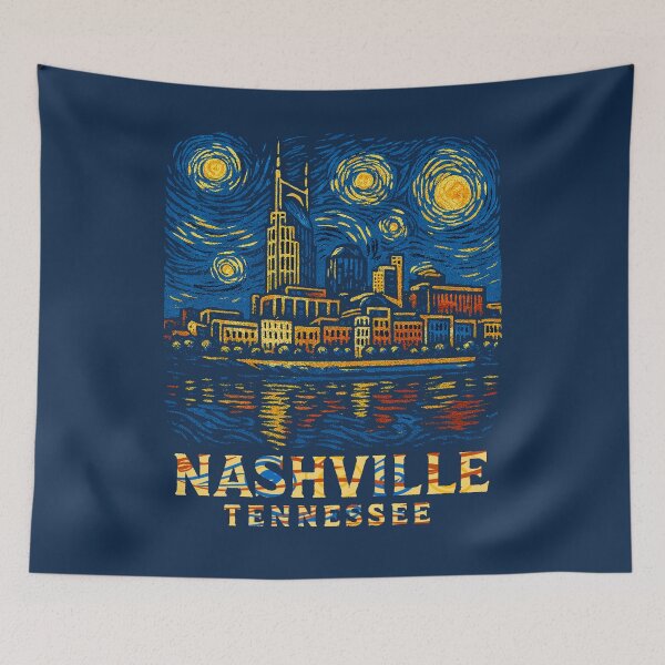 Item preview, Nashville Tennessee stary, night van goh bachelorette designed and sold by Michael Garber.