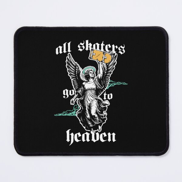 Item preview, All Skaters Go To Heaven Gothic Angel Skateboard Streetwear designed and sold by sXe-art.
