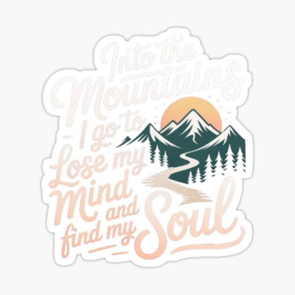 Item preview, In die Berge gehe ich, um meinen Verstand zu verlieren und meine Seele zu finden – Inspirierendes Naturzitat-Wandershirt designed and sold by Simasnaal.