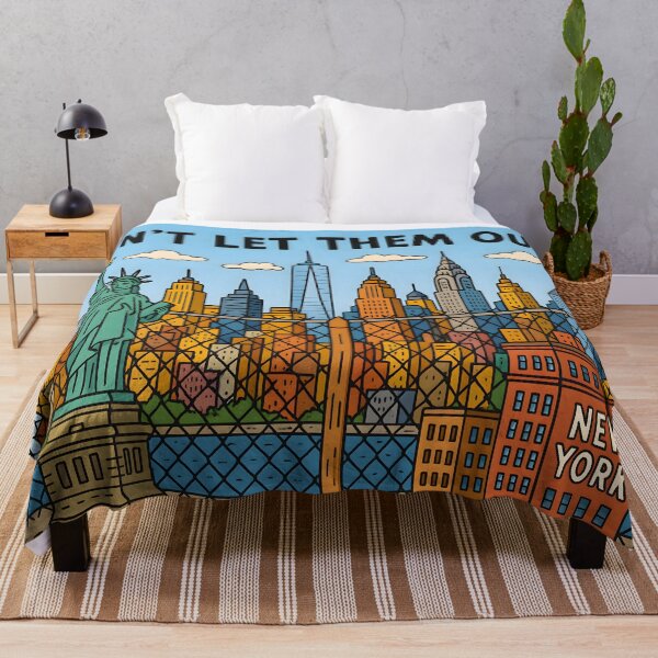 Item preview, "Don’t Let Them Out! – NYC Behind the Cartoon Fence" designed and sold by NCLaserDesigns.