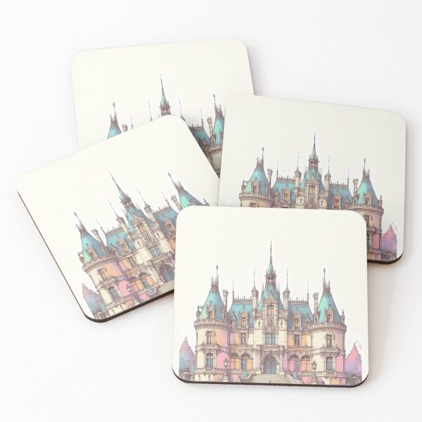 Item preview, Minimalist French Castle - Modern Chateaucore Aesthetic Wall Art designed and sold by Sugar Wisdom .