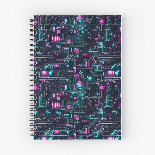 Item preview, Neon Cyber Circuit – Futuristic Tech Grid designed and sold by myprintedgems.