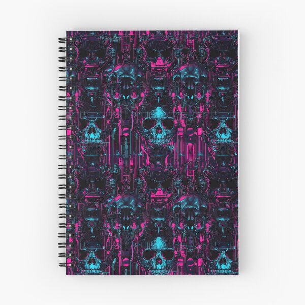 Item preview, Neon Cyber Skull – Futuristic Tech Horror designed and sold by myprintedgems.