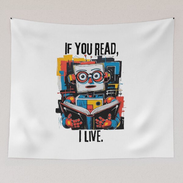 Item preview, Robot in science fiction literature. "If you read, I live" designed and sold by Filologica.