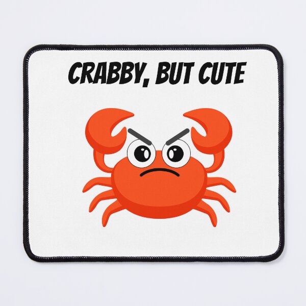 Item preview, Crabby but Cute – Angry Cartoon Crab Design designed and sold by KissellArt.
