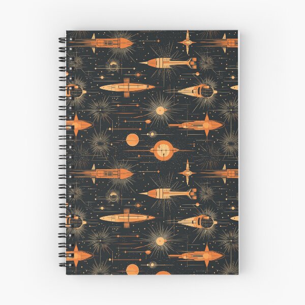 Item preview, Retro Space Voyage – Mid-Century Sci-Fi Pattern designed and sold by myprintedgems.