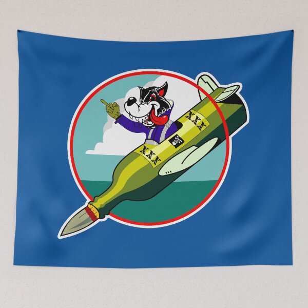 Item preview, USMC VMF-122 Werewolves WW2 F4U Corsair squadron Patch designed and sold by pzd501.